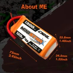 2PCS CNHL 4S 14.8V Lipo Battery 1300mAh 1500mAh 1800mAh 120C Ministar Series With XT60 Plug For RC FPV Drone Quadcopter Airplane -Remote Control Car Shop S5fbdfdae722a4943aa1491ac0f50446bs