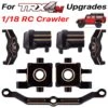 TRX4M Upgrades Brass Steering Link Knuckle Alex Diff Cover Caster Blocks For Traxxas TRX-4M 1/18 RC Crawler Defender