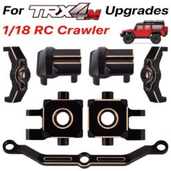 TRX4M Upgrades Brass Steering Link Knuckle Alex Diff Cover Caster Blocks For Traxxas TRX-4M 1/18 RC Crawler Defender