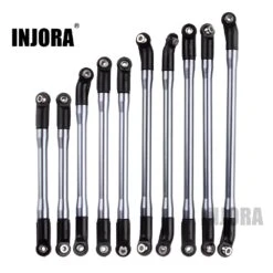 INJORA 10Pcs/Set Metal Link Set Plastic Rod End For 1/10 RC Crawler Car Axial SCX10 II 90046 -Remote Control Car Shop S62847c423def45fe8668544535e2beb4F