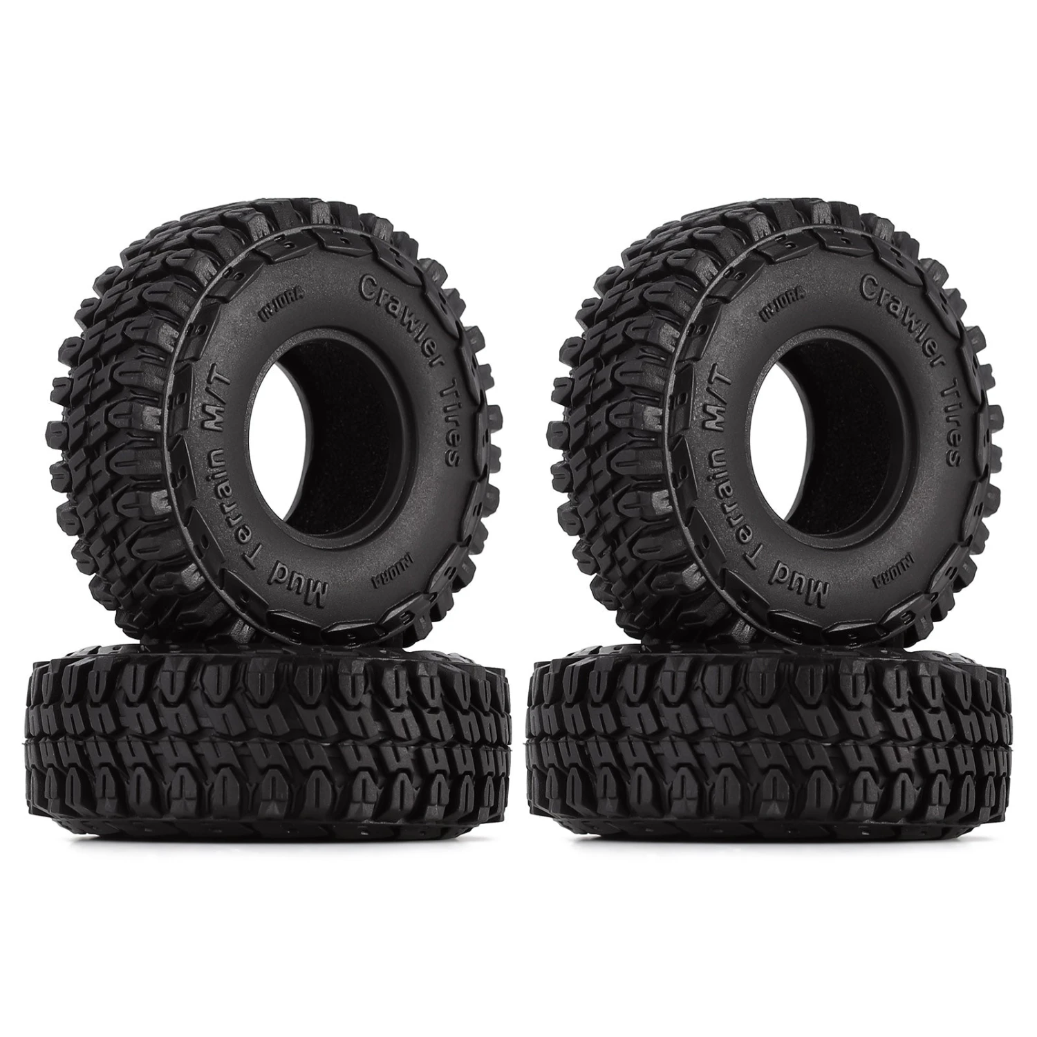 INJORA 1.0" Soft Rubber Mud Terrain Wheel Tires For 1/18 1/24 RC Crawler Car Axial SCX24 Gladiator AX24 Upgrade Part (T1002) 2 INJORA 1.0" Soft Rubber Mud Terrain Wheel Tires For 1/18 1/24 RC Crawler Car Axial SCX24 Gladiator AX24 Upgrade Part (T1002) - Image 2
