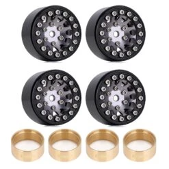 INJORA 4PCS CNC 1.0" Beadlock Wheel Rims For 1/24 RC Crawler Car Axial SCX24 AXI90081 AXI00001 AXI00002 FCX24 Enduro24 (W1049) -Remote Control Car Shop S6506dafbe9734b71b38e4e4bb4f2d2c2Z
