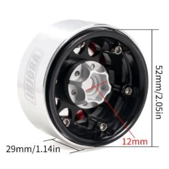 INJORA 4PCS 1.9 Beadlock Wheel Rim Hub CNC Aluminum For 1/10 RC Crawler Car Axial SCX10 90046 AXI03007 TRX4 VS4-10 Gen8 MST CFX -Remote Control Car Shop S65fdfe0d04a64cf2b3e61260f4814607y