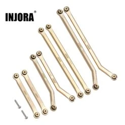 INJORA 43g Heavy Brass High Clearance Chassis 4 Links Set For 1/24 RC Crawler Car Axial SCX24 Jeep Gladiator AXI00005