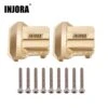 INJORA 2PCS 11g Brass Front Rear Axle Diff Cover For 1/18 RC Crawler Car TRX4M Upgrade Parts (4M-01)