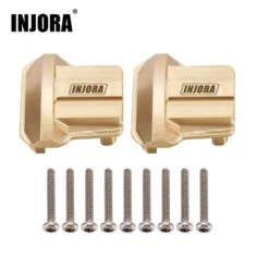 INJORA 2PCS 11g Brass Front Rear Axle Diff Cover For 1/18 RC Crawler Car TRX4M Upgrade Parts (4M-01)