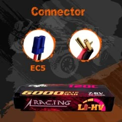 CNHL 2S 3S 4S 7.6V 11.4V 15.2V Lipo Battery 6000mAh 120C HV Hard Case With EC5 Plug For RC Car Boat Airplane Truck Tank Vehicle -Remote Control Car Shop S7424aefd89e84cd3ba6426f892d09d9dA