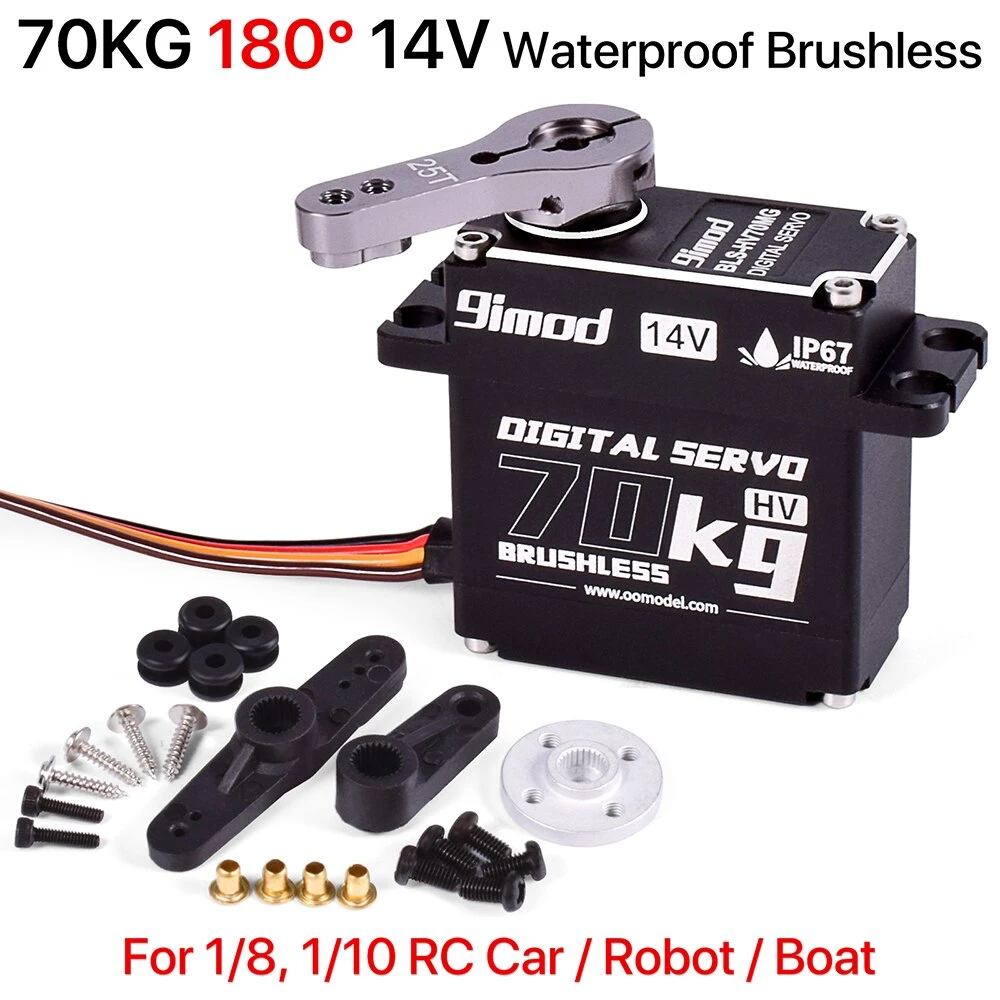 9imod 50KG 60KG 70KG Waterproof Digital Brushless Servo 14V Metal Gear Steering RC Servo For 1/8 1/10 Traxxas Scx10 RC Car 7 9imod 50KG 60KG 70KG Waterproof Digital Brushless Servo 14V Metal Gear Steering RC Servo For 1/8 1/10 Traxxas Scx10 RC Car - Image 7