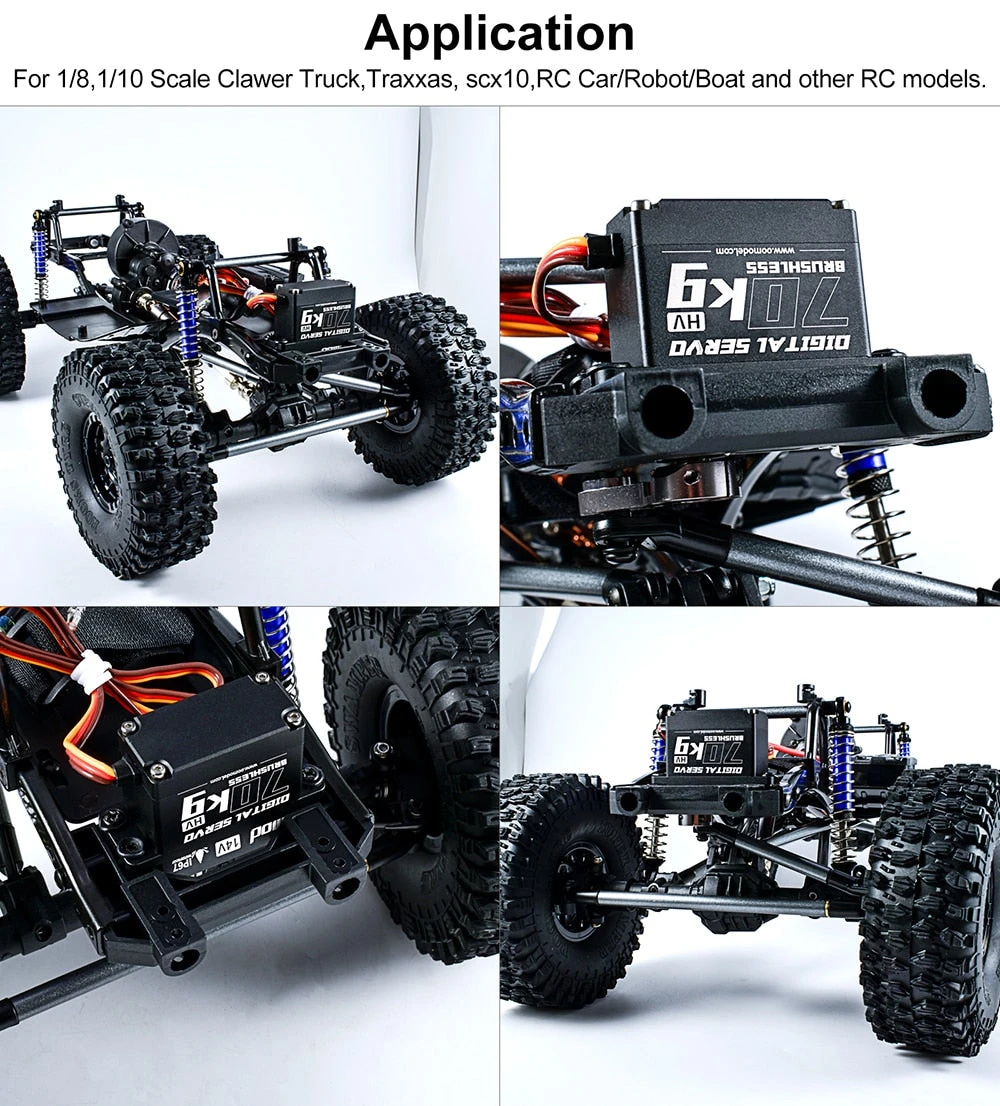 9imod 50KG 60KG 70KG Waterproof Digital Brushless Servo 14V Metal Gear Steering RC Servo For 1/8 1/10 Traxxas Scx10 RC Car 11 9imod 50KG 60KG 70KG Waterproof Digital Brushless Servo 14V Metal Gear Steering RC Servo For 1/8 1/10 Traxxas Scx10 RC Car - Image 11