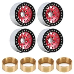 INJORA 4Pcs CNC Aluminum Alloy 1.9 Beadlock Wheel Rim For 1/10 RC Crawler Car Axial SCX10 90046 AXI03007 TRX4 VS4-10 Redcat Gen8 -Remote Control Car Shop S7755f4d00c8042acbb3e8a44f25756f5p