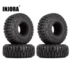 INJORA 4PCS 114*41mm 1.9" Mud Grappler Rubber Wheel Tires For 1:10 RC Crawler Car TRX4 Axial SCX10 II 90046 Redcat Gen8