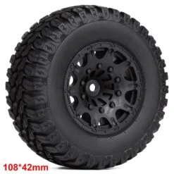 INJORA 4PCS 110*48MM 108*42MM RC Car Rubber Tires Wheel Rim Set For 1/10 Short Course Truck Slash VKAR 10SC HPI -Remote Control Car Shop S7a7bf64c3aa84ac392d0e59639cb320eE