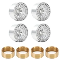 INJORA 4Pcs CNC Aluminum Alloy 1.9 Beadlock Wheel Rim For 1/10 RC Crawler Car Axial SCX10 90046 AXI03007 TRX4 VS4-10 Redcat Gen8 -Remote Control Car Shop S800252a9495742bf97d20f4e0a37da6aL