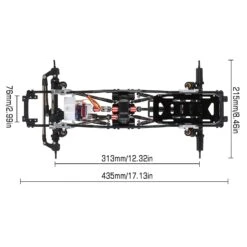INJORA 313mm Wheelbase Metal Chassis Frame With Prefixal Single / 2-Speed Transmission For 1/10 RC Crawler Car Axial SCX10 90046 -Remote Control Car Shop S877bada9b88444d0aa3e05fbc4f43a01t