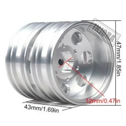 INJORA 2Pcs CNC Metal Front Rear Wheel Rim Hub For 1:14 RC Car Tamiya Tractor Truck -Remote Control Car Shop S87dec428a771403bb277fee53431ef10n