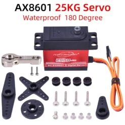 25KG Servo Waterproof RC Servo 1/10 RC Steering Servo Metal Gear High Torque Servo For 1/8 1/12 RC Cars Crawler Buggy Robots 17 25KG Servo Waterproof RC Servo 1/10 RC Steering Servo Metal Gear High Torque Servo For 1/8 1/12 RC Cars Crawler Buggy Robots -Remote Control Car Shop S8d05d8b67bc84cdbaa27c860086b620a3