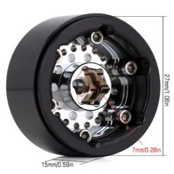 INJORA 4PCS CNC Aluminum 1.0" Beadlock Wheel Rims 27*15mm For 1/24 RC Crawler Car Axial SCX24 FCX24 Enduro24 AX24 (W1001) -Remote Control Car Shop S8d7adb5e8b514817be2a4d35daffaff2k