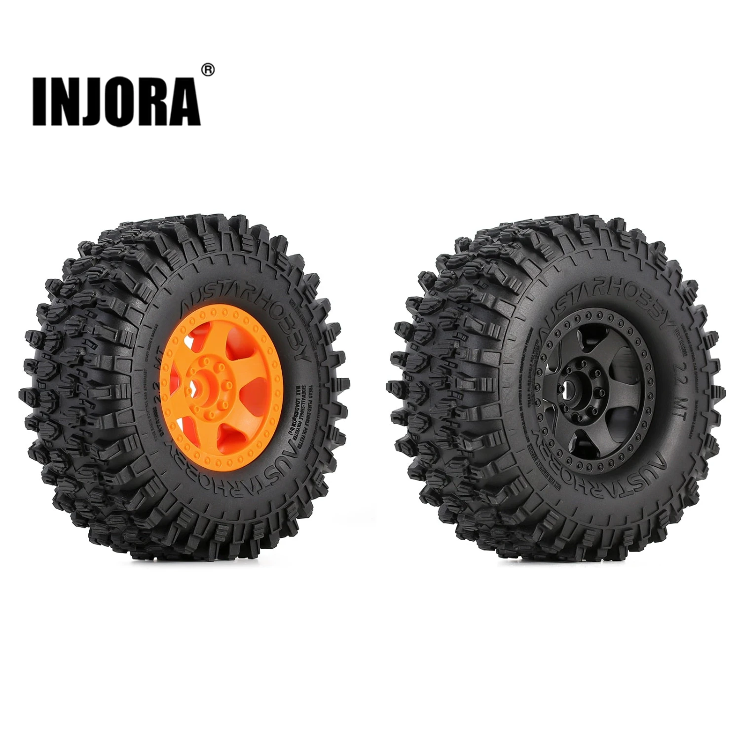 INJORA 2.2 Wheel Tires Set Beadlock Rims 130*46MM 4PCS For RC Rock Crawler Axial SCX10 RR10 Wraith KM5 1 INJORA 2.2 Wheel Tires Set Beadlock Rims 130*46MM 4PCS For RC Rock Crawler Axial SCX10 RR10 Wraith KM5