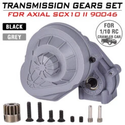 Complete Gearbox Transmission Gears Set For 1/10 RC Crawler Car Axial SCX10 SCX10 II 90046 Upgrades Part 3.17mm Motor Shaft