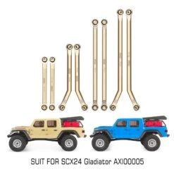 INJORA 43g Heavy Brass High Clearance Chassis 4 Links Set For 1/24 RC Crawler Car Axial SCX24 Jeep Gladiator AXI00005 -Remote Control Car Shop S9cb54f42a83c46a1850394e46853aae3Z