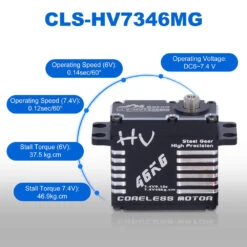 JX Servo CLS-HV7346MG 46KG Torque HV High Precision Steel Gear Full CNC Aluminium Shell Structure Digital Coreless Servo -Remote Control Car Shop S9d9c45e50cad4cdc94129b9af1696a53b