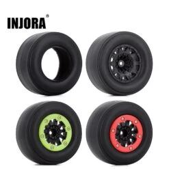 INJORA 2PCS Rear 2.2"/3.0" Drag Racing Wheel Tires For 1/10 RC Car Slash 2WD Losi 22S DR10