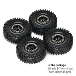 INJORA 1.0 Beadlock Brass Wheel Rims Tires Set 64*24mm For 1/18 1/24 RC Crawler Car Axial SCX24 FMS FCX24 Upgrade (W1005-T1011) -Remote Control Car Shop S9f8bb7ecb7d947919bf5dd07ee12f05f4