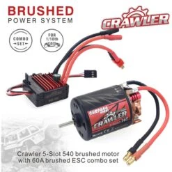 Surpass Scale Crawler Combo 5-Slot 16T 1850kv Brushed Motor And 60amp Speed Controller