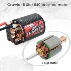 Surpass Scale Crawler Combo 5-Slot 16T 1850kv Brushed Motor And 60amp Speed Controller -Remote Control Car Shop SP 054000 97 2