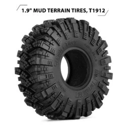 INJORA 122*42MM Mud Terrain 1.9" Wheel Tires For 1/10 RC Crawler Car Axial SCX10 Capra UTB18 TRX4 Redcat Gen8 VS4-10 (T1912) -Remote Control Car Shop Sa045a2203d4d4823ab4e7f41710da1dcZ