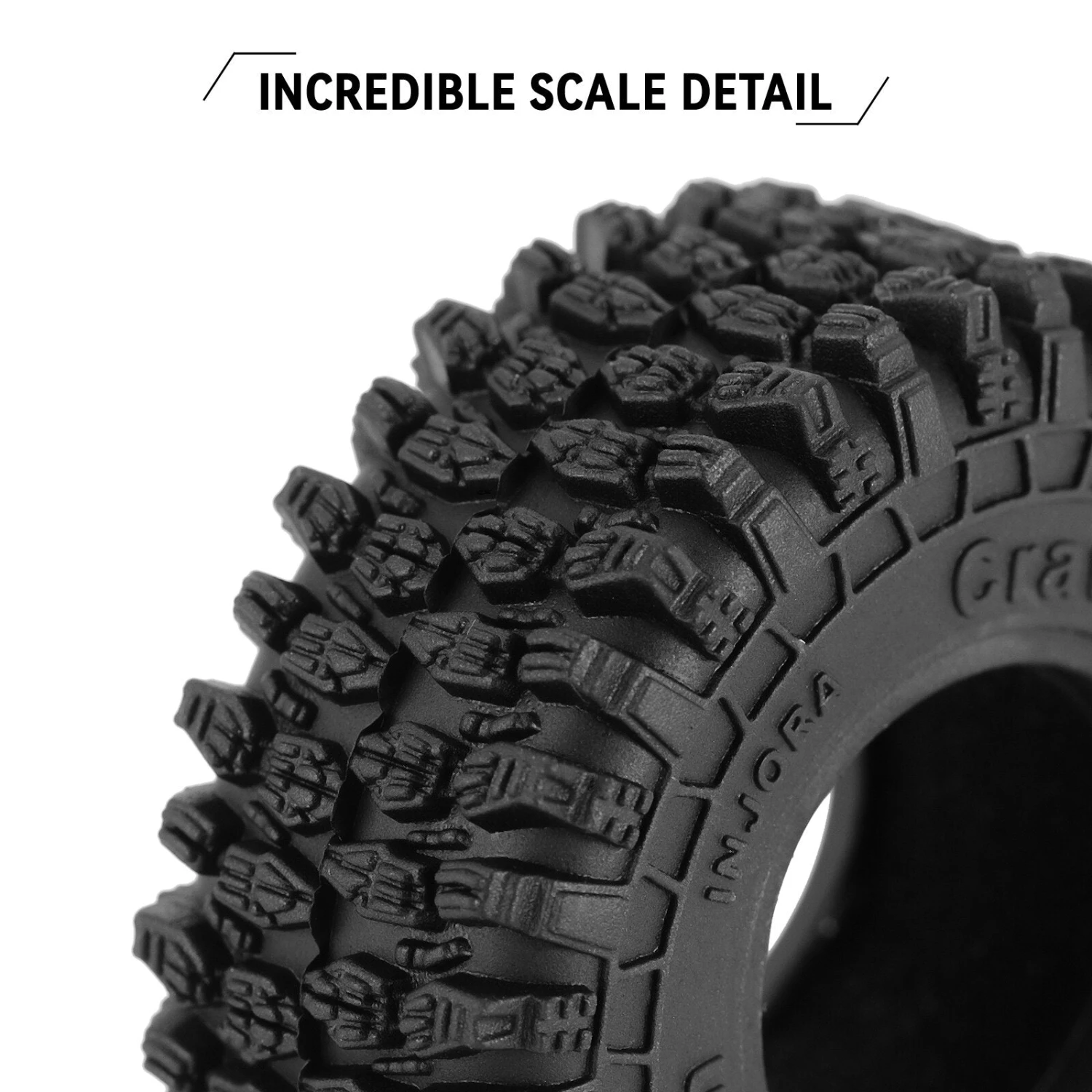 INJORA 57*22mm Super Soft Sticky 1.0 Wheel Tires For 1/18 1/24 RC Crawler Car TRX4M Axial SCX24 AX24 Upgrade (T1016) 7 INJORA 57*22mm Super Soft Sticky 1.0 Wheel Tires For 1/18 1/24 RC Crawler Car TRX4M Axial SCX24 AX24 Upgrade (T1016) - Image 7
