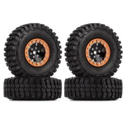 INJORA 1.0 Beadlock Wheels And Tires Micro Crawler Upgrade Part 4PCS For 1/24 RC Crawler Car Axial SCX24 AX24 (W1026-T1002) -Remote Control Car Shop Sa2bd656901ca4cc9b7c33272f67e2d53b