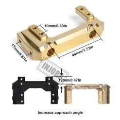 INJORA 1PCS 85g Brass Front Bumper Mount Servo Stand For 1/10 RC Crawler Axial SCX10 II 90046 Upgrade Parts 12 INJORA 1PCS 85g Brass Front Bumper Mount Servo Stand For 1/10 RC Crawler Axial SCX10 II 90046 Upgrade Parts -Remote Control Car Shop Sa75696859dcd4a3dadc7c9b28e810028n