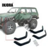 INJORA 1:10 RC Crawler Black Rubber Fender Flares For Axial SCX10 II 90046 90047 Body Car Shell
