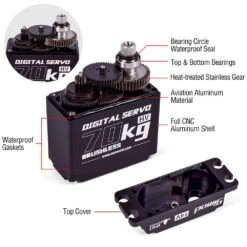9imod 70KG Waterproof Digital Brushless Servo HV High Torque Metal Gear Steering Servo For 1/8 1/10 Traxxas Scx10 RC Car -Remote Control Car Shop Sa8cc311dae40411bb70406b6fdf9b4cbJ