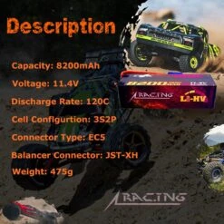 CNHL Lipo 3S 11.4V Battery 8200mAh 120C HV Hard Case With EC5 Plug For RC Car Boat Airplane Truck Tank Vehicle Truggy Buggy 13 CNHL Lipo 3S 11.4V Battery 8200mAh 120C HV Hard Case With EC5 Plug For RC Car Boat Airplane Truck Tank Vehicle Truggy Buggy -Remote Control Car Shop Saef9052326384902bdaad6ee41f9bcb36