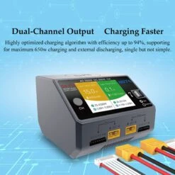 HOTA D6 Pro Smart Charger Dual Channel AC200W DC650W US/EU 15A Lipo NiZn/Nicd/NiMH Battery Charger Wireless Charging For RC FPV -Remote Control Car Shop Saf4065437b684d9c8545b1b34e826f4f3