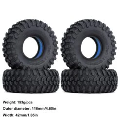 INJORA 1.9" Rubber Wheel Tires With TPE Dual Stage Foam For RC Crawler Car Axial SCX10 90046 TRX4 Upgrade Parts -Remote Control Car Shop Safc16b9fab7246ee9730ccf0de737959g