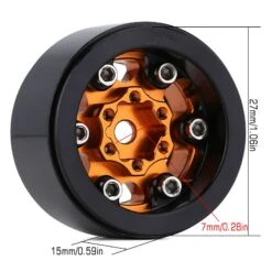 INJORA 4PCS CNC Aluminum 1.0" Beadlock Wheel Rim For 1/24 RC Crawler Car Axial SCX24 FCX24 Enduro24 AX24 (W1026) -Remote Control Car Shop Sb298ee3162464d58bd452f014e526411i