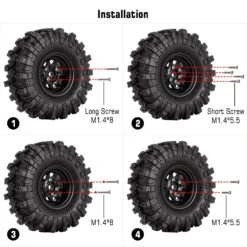 INJORA 4PCS 1.0'' Beadlock Wheel Rim For 1/18 1/24 RC Crawler Car Axial SCX24 AX24 TRX4M Upgrade (W1003) -Remote Control Car Shop Sb5a8489e4cfc46c69eb44ccec41da568O
