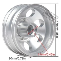 INJORA 2Pcs CNC Metal Front Rear Wheel Rim Hub For 1:14 RC Car Tamiya Tractor Truck -Remote Control Car Shop Sb70a87cb6b9042949f3e532631e22cc0t