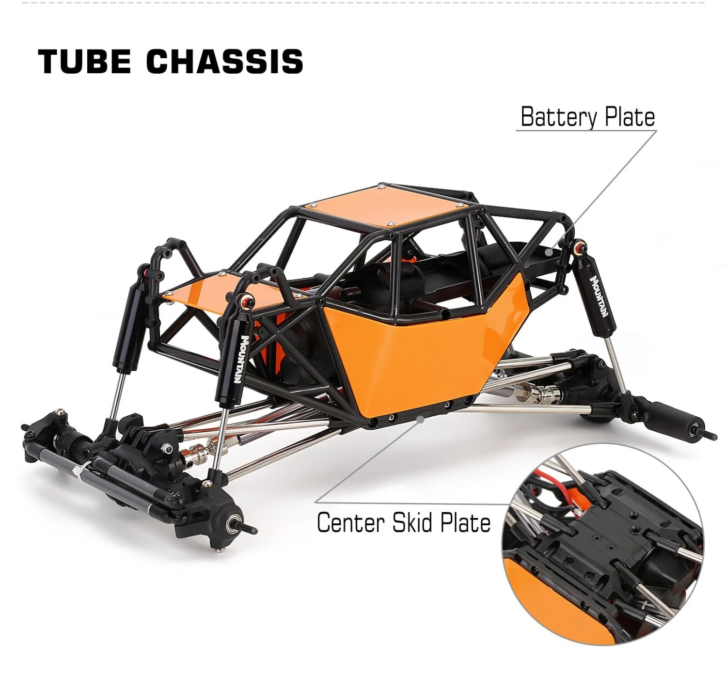 INJORA 310mm Wheelbase Rock Buggy Chassis With Tube Roll Cage For 1/10 RC Crawler Car Axial SCX10 90046 TRX4 6 INJORA 310mm Wheelbase Rock Buggy Chassis With Tube Roll Cage For 1/10 RC Crawler Car Axial SCX10 90046 TRX4 - Image 6