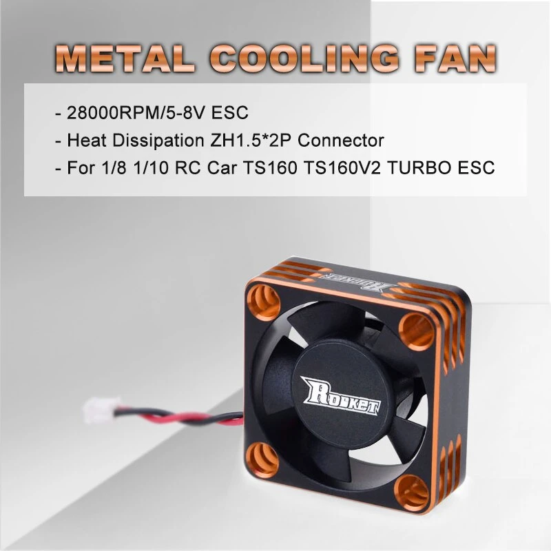 Rocket Cooling Fan 30x30mm 28000RPM/5-8V ESC Heat Dissipation ZH1.5*2P Connector For 1/8 1/10 RC Car TS160 TS160V2 TURBO ESC 9 Rocket Cooling Fan 30x30mm 28000RPM/5-8V ESC Heat Dissipation ZH1.5*2P Connector For 1/8 1/10 RC Car TS160 TS160V2 TURBO ESC - Image 9