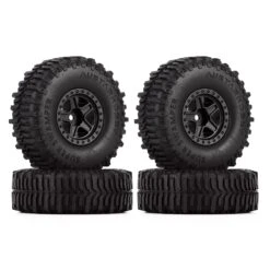 INJORA 1.0 Beadlock Wheel Plastic 5-Spokes Rims Tires Set For 1/24 RC Crawler Car Axial SCX24 AX24 Upgrade Parts -Remote Control Car Shop Sb95d229a434745ada98916671105fa70d