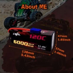 CNHL 2S 3S 4S 7.6V 11.4V 15.2V Lipo Battery 6000mAh 120C HV Hard Case With EC5 Plug For RC Car Boat Airplane Truck Tank Vehicle -Remote Control Car Shop Sbd6eef235d8f4785a3babdc463776329l