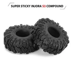 INJORA 122*42MM Mud Terrain 1.9" Wheel Tires For 1/10 RC Crawler Car Axial SCX10 Capra UTB18 TRX4 Redcat Gen8 VS4-10 (T1912) -Remote Control Car Shop Sc01a462c27874fb9a9565bf9be47ec84r