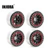 INJORA 4PCS 1.9 Beadlock Wheel Rim Hub CNC Aluminum For 1/10 RC Crawler Car Axial SCX10 90046 AXI03007 TRX4 VS4-10 Gen8 MST CFX