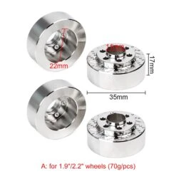INJORA 2PCS/4PCS Brass Brake Disc Weights Silver Anodized For 1.9 2.2inch Wheel TRX4 TRX6 Axial SCX10 90046 AXI03007 -Remote Control Car Shop Sc3483d62abf147d6a09e79abf2567c75A