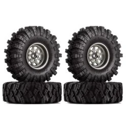 INJORA 1.0 Beadlock Wheel Mud Tires Set Deep Dish Negative Offset 3.78mm For RC Crawler Car Axial SCX24 Enduro24 (W1004-T1007) -Remote Control Car Shop Sc5d3a82693ce4c2caa2232f0dfa98a60V