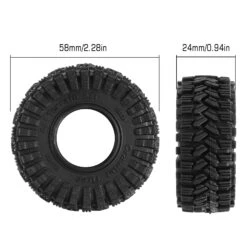 INJORA 58*24mm All Terrain Super Soft Sticky 1.0 Wheel Tires For 1/18 1/24 RC Crawler SCX24 AX24 TRX4M (T1017) -Remote Control Car Shop Sc5f6b40b25884a7aa03787695dbd747e6